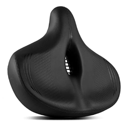 QWERTYUI Sillin Bicicleta Oversized,Cojín De Asiento De Bicicleta Extra Ancho Y Cómodo con Espuma Viscoelástica,Impermeable Transpirable Sillín De Bic características