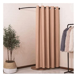 DAYUN Simple Vestuario portátil Tienda de Ropa Probador Simple Vestuario móvil Cortina de Alta tasa de sombreado Pista de Metal en Forma de C Portátil características