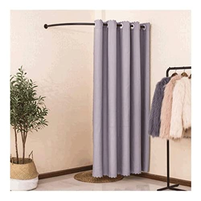 DAYUN Simple Vestuario portátil Tienda de Ropa Probador Simple Vestuario móvil Cortina de Alta tasa de sombreado Pista de Metal en Forma de C Portátil