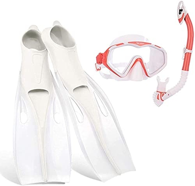 Samnuerly Máscaras de Buceo, Juego de esnórquel, Gafas antivaho de Silicona, Juego de Aletas de natación, Equipo de Buceo para Adultos y niños