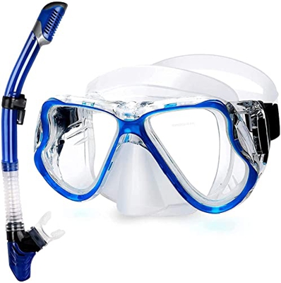 Samnuerly Máscaras de Buceo Conjunto de esnórquel seco Máscara de Buceo antivaho Vista Amplia panorámica Gafas de Buceo Respiración fácil y Equipo de 