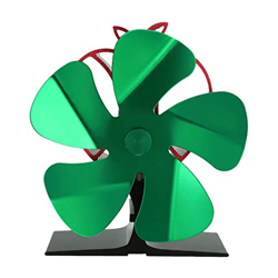 5 Blades Heat Powered Stove Fan Log Wood Burner Quiet Home Fireplace Fan Efficient Heat Distribut Christmas Fireplace Fan (Color : Fan) en oferta