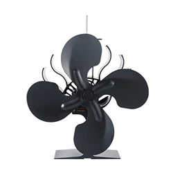 Fireplace Heat Powered Stove Fan Wood Log Burner Quiet Heat Distribution Fireplace Fan Firewood Stove Fan for Home (Color : Type 1) precio