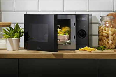 Gorenje Microondas MO 235 SYB con función grill/ChildLock/AquaClean/FullTouch/SmartDis-play/función de descongelación/9 programas automáticos/5 nivele