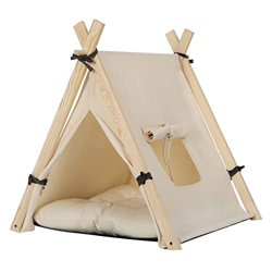 EUGAD Tienda para Mascotas con Cama para Perros Gatos 45x45x55cm Tienda de Lona Lavable Casa para Mascotas con Cojín Suave y Extraíble Montaje Fácil c características