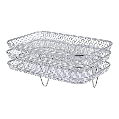 LYXIANG Estante De Freidora De Aire Compatible para Freidora De Aire, 3 Accesorios De Freidora De Aire Apilable Accesorios De Freidora De Aire Safe pa