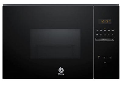 Balay 3CG5172N2 - Microondas, electrónico, Encastrable sin marco, 38 cm, 20 l, 5 F, Aqualisis, Ap. lateral izquierda, 8 recetas, Plato giratorio 25.5 