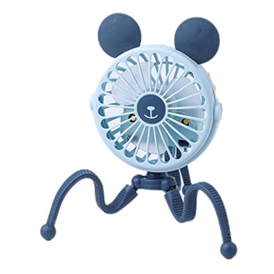 SouiWuzi Ventilador de Cochecito USB, Ventilador portátil USB Baby Baby Corredor Clip de Ventilador en Ventilador Mini Tripod ventil