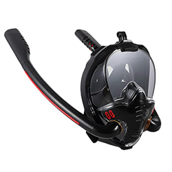 Samnuerly Equipo de esnórquel, Equipo de máscara de Buceo con esnórquel Doble, Juego antivaho de Cara Completa, Gafas de esnórquel para Nadar con Mont características