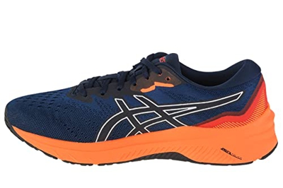 Asics GT-1000 11, Running Shoe Hombre, French Blue/Shocking Orange, 45 EU
