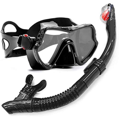 Samnuerly Máscara de esnórquel Profesional antivaho Gafas de Buceo máscara Conjunto de esnórquel para Buceo, natación, esnórquel y Otros Deportes subm
