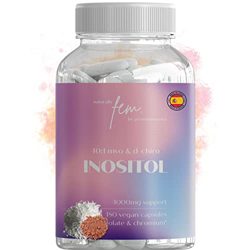 Inositol FEM Myo & D-Chiro (40:1 | 4100mg | 180 CAPS) Equilibrio femenino, PCOS, Preconcepción y Embarazo | Inositol 40:1, Ácido Fólico, Cromo, Zinc,  características