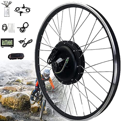 GAOMIN Kit de ConversióN de Bicicleta EléCtrica de 36v 250/350/500 W,Motor de Cubo de Rueda Delantera de 26",27,5",28",29",700c con Controlador de Med