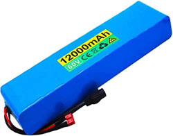 GZYHDC 60 V 12 V 12 AH Batería de Bicicleta eléctrica, batería de Litio, batería de Alta Potencia de 60 V 12000 mAh, con BMS + Cargador, 350 W 500 W 7 características