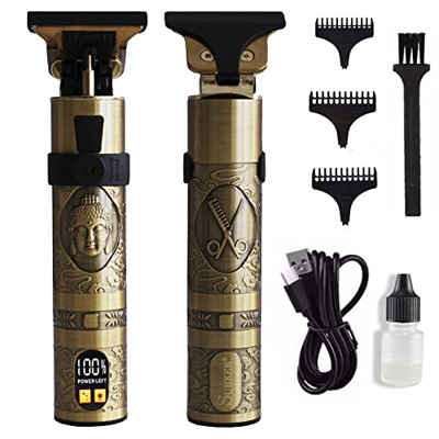 Máquina Afeitar Buda Gold Hombre Recargable USB Surker | Trimmer Hair Gold Barba | Maquinilla Afeitar Eléctrica Pantalla LED | Cortapelo Trimmer Barba