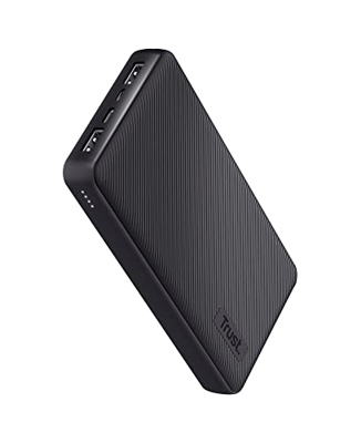 Trust Mobile Primo Batería Externa Carga Rapida 20000mAh, Power Bank Sostenible USB-C 3 A, 92 Horas Extra, 3 Entradas, Cargador iPhone, iPad, Samsung,