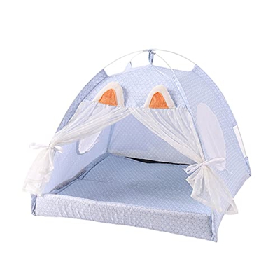 beautyhe Tienda de campaña para Perros Casitas para Gatos Plegable Cama de Gato Cama para Perro con sombrilla Casa de Perro Cama Interior Casa de Perr