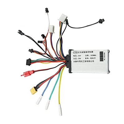 Genggeng Controlador de Motor Inteligente sin escobillas for Patinete eléctrico de 36V, 48V y 500W + Pantalla de Instrumentos de MR-100 de 6 Pines Com