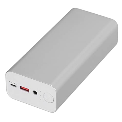 Jeanoko Banco de Energía Portátil, 3 Engranajes de Voltaje Alta Potencia Gran Capacidad Carcasa de Aleación de Aluminio 30000 MAh Interfaz de CC Banco