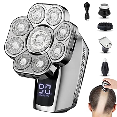 Botiniv 2 Pcs Maquinilla de Afeitar eléctrica para Hombres | Maquinilla de Afeitar 5 en 1 para Hombres | Afeitadora portátil Recargable, maquinilla de