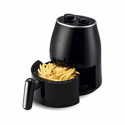 REKIRO Freidora de Aire Grande, (1,5 l) Cocinera de Aceite de Horno de Aire Caliente eléctrico LCD Pantalla táctil y sartén Antiadherente, 1230 vatios