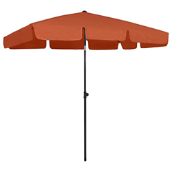 Sombrilla de playa, Chenshu Parasol Terraza, Sombrilla Terraza Exterior, Sombrilla Playa, Parasol Exterior, Sombrilla De Jardín, terracota 200x125 cm en oferta