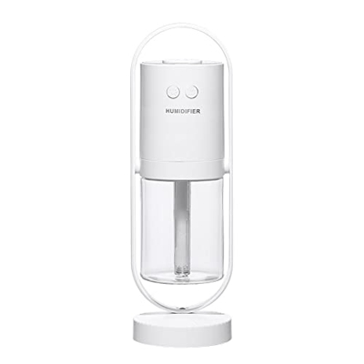 Kipebep Humidificador MáGico de Iones de Aire Negativo, Difusor de Aceite Esencial, Purificador de Aire, Luces de 7 Colores (Blanco)