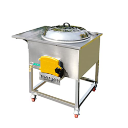 RPLM Estufa De Leña De Acero Inoxidable, Estufa De Leña/Carbón Móvil Portátil con Olla De Hierro De 50 CM,with Hot Water Tank en oferta