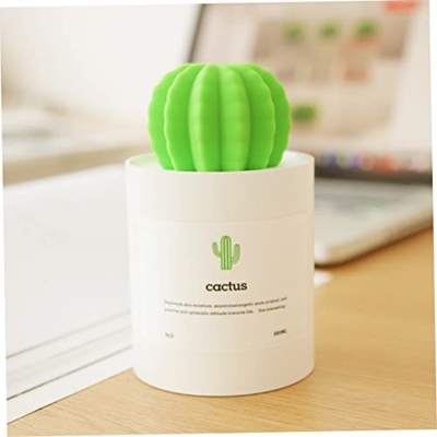 Liummrcy Humidificador de Cactus, White 280ml Home Office Portable USB Mini Fold Mist Purificador