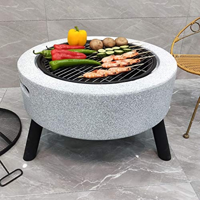 Parrillas de barbacoa de mesa, calentador de jardín y barbacoas de leña, cuencos de fuego, parrillas de barbacoa de carbón con protector de pantalla d