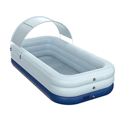 Inflatable Swimming Pool Thickened Household Inflatable Foldable Swimming Bucket Children's Family Bathing Pool Children Adult Swimming Pool Blue (Blu características