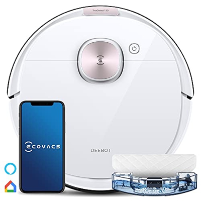 ECOVACS Deebot OZMO T8 Pure Robot Aspirador con navegación y sensor láser D-ToF, 5200 mAh, 180 min, mapeo multipiso, barreras virtuales, control App/A