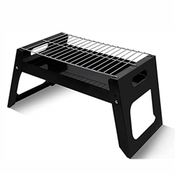 Parrilla de carbón portátil, Parrilla para Fumadores Plegables, para cocinar al Aire Libre, Camping, Senderismo, Picnic, mochilero,Negro características