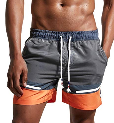 Lachi Bañador Hombre Shorts Pantalones Cortos Impermeables Pantalones Cortos de Surf Pantalones de Natación con Forro de Mallas