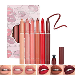 NA 12 Color Rotating Sharpenable Matte Lipstick Pencils, Matte Longwear Lipstick Makeup, Lipstick Matte, Lipstick Pencil Set Matte Waterproof Long Las precio