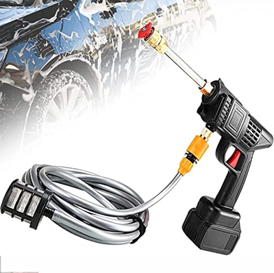 JIADUOFU Hidrolimpiadora a Batería,21v Lavadora a Presión De Alta Potenci Inalámbrica,hidrolimpiadora Alta Presión Portátil,Adecuado para Limpieza Pat