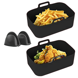 dobooo Revestimientos para freidoras de Aire de Silicona, Freidora de Aire de Silicona con Asas, Recipiente para freidora de Aire de Silicona de Grado en oferta