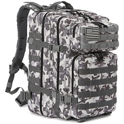 QT&QY Mochilas Militares Tácticas 45L Molle Mochila de asalto del ejército Bolsa Bug Out de 3 días mochila de senderismo para acampar