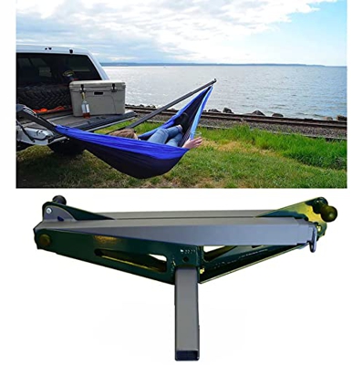 Soporte De Hamaca De Enganche De Coche, PortáTil Plegable Soporte De Hamaca De Bola De Remolque, Soporte para Hamaca De Coche, para Acampar Al Aire Li