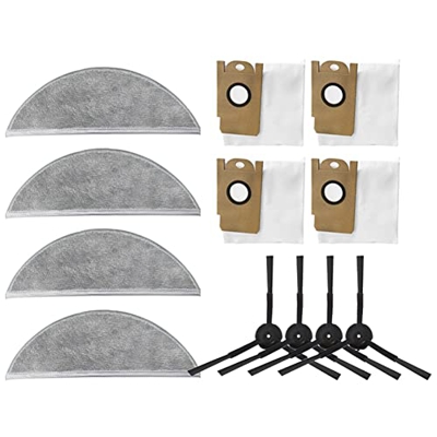 JUFUM Accesorios Reemplazables Bolsa de Polvo Cepillo Lateral para R1 Robot Repuestos de PañOs de Trapeador de Aspirador