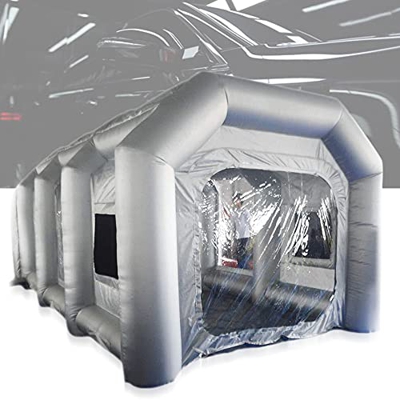 Cabina de pintura para tienda de campaña inflable de pulverización de color portátil para coche, exterior móvil inflable (sin secador de pelo) 4 x 2,5