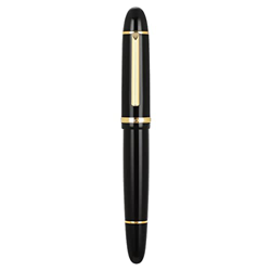 Jinhao X159 Pluma estilográfica de punta fina, negra con clip dorado Acrílico Pluma de escritura de gran tamaño en oferta