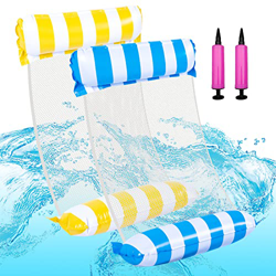 LUFEEMGA Paquete de 2 hamacas de piscina de agua flotante tumbona de agua para hamacas, cómoda tumbona inflable para adultos, diversión de vacaciones  en oferta