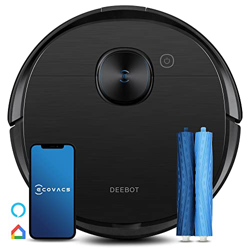 ECOVACS DEEBOT T9 AIVI Robot Aspirador con fregona, Sistema de prevención de obstáculos 3D, Cepillo de Goma Doble multisuperficie, fregona oscilante,  precio