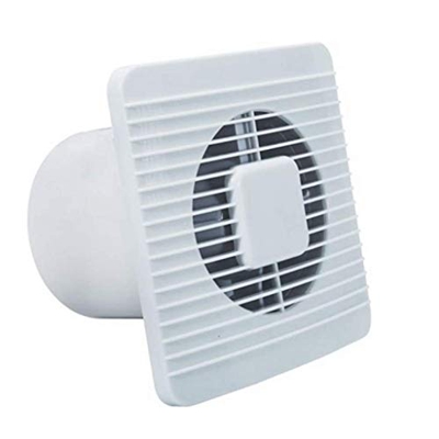 SERONI Ventilador de Pared, Rejilla Plástica Cuadrada Blanca Durable y Eficiente con Cubierta de Malla para Baño