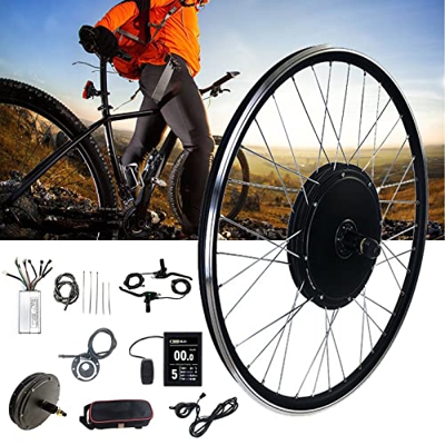 TOOJUN E Bike Converter Kit 48V 1500W Electric Kafei Rear Drive Hub Motor Kit con LCD8S Meter, Mountain Bike Snowmobile Conversion Kit,700c