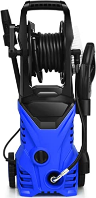COSTWAY Hidrolavadora de Alta Presión de 2030 PSI,5 L/min,1400 W con Boquilla,Cables y Mangueras Limpiadoras a Presión para Jardín Coche Casa Exterior