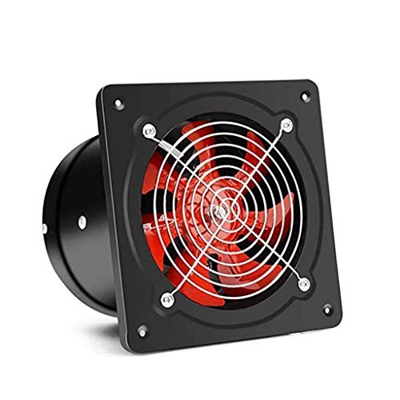 SERONI Ventilador de Escape Negro, Ventilador de radiador Delgado Universal de Alto Rendimiento para Pared de baño de Cocina de 8 Pulgadas