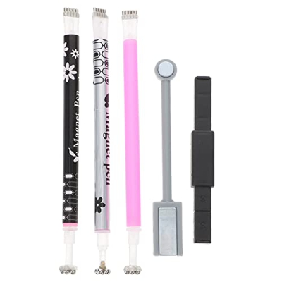 minkissy 2 Juegos/Magnético Doble D Flor Doble- Accesorio Herramienta Imán Ojo para Uñas Manicura Salón Gel DIY Diseño Terminado Varita Pintura Doble-