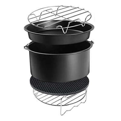Freidora de Aire Juego con Pasteles de Aislamiento de la Rejilla para Hornear Pasteles para Hornear para Hornear 6 Pulgadas 5 Piezas